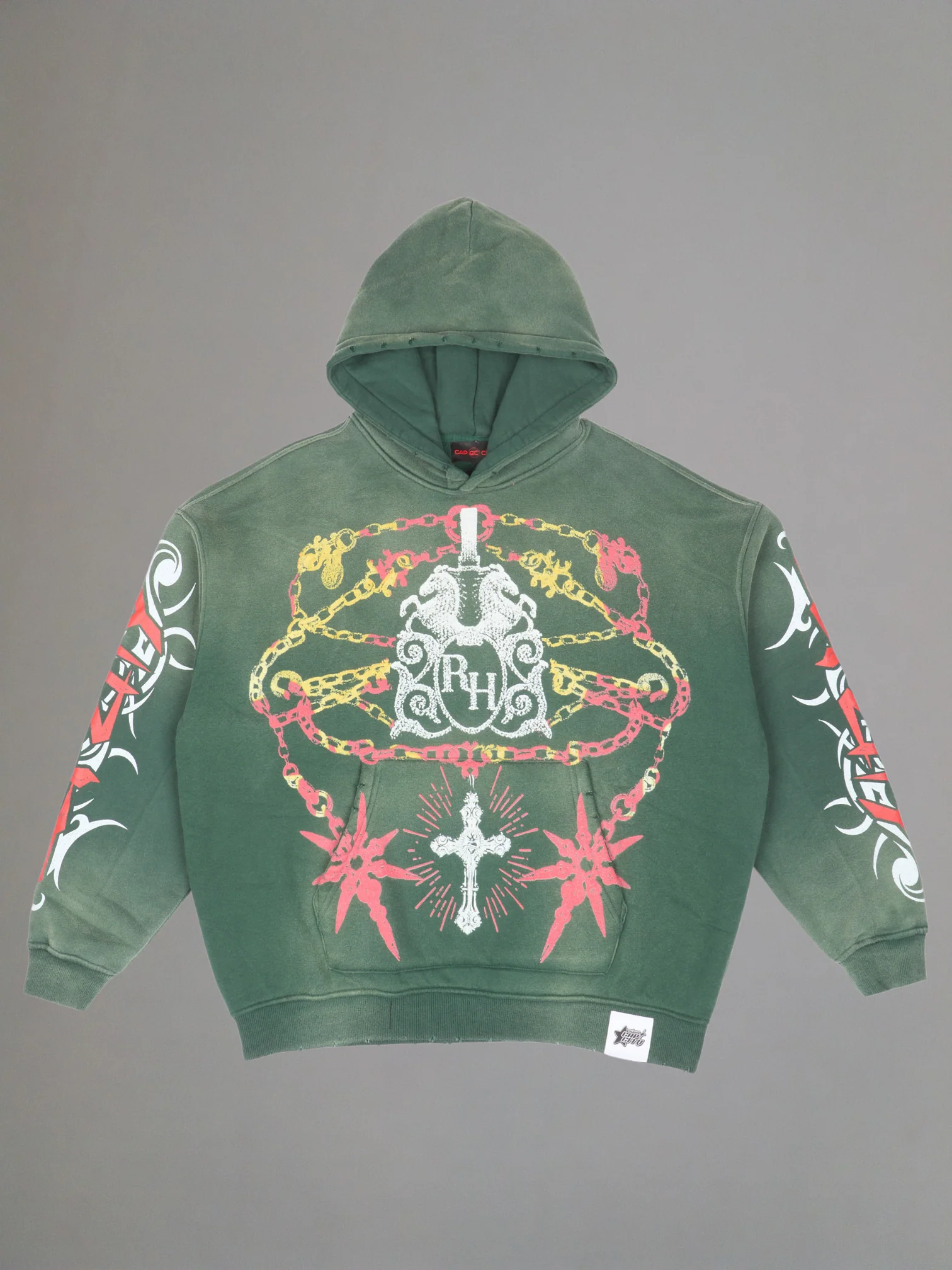 EXCLUSIVE CLUB x RANCHO HUMILDE GREEN HOODIE - Image 3