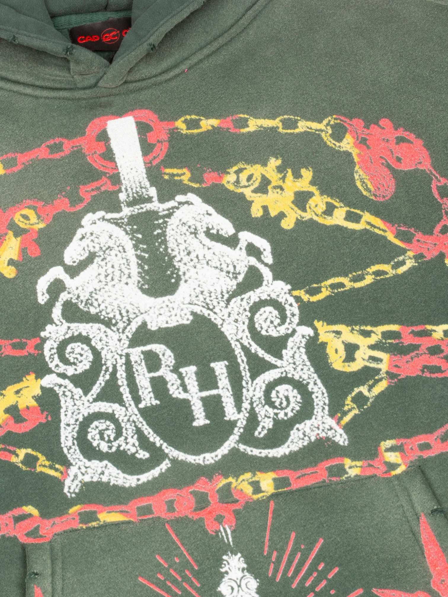 EXCLUSIVE CLUB x RANCHO HUMILDE GREEN HOODIE - Image 4