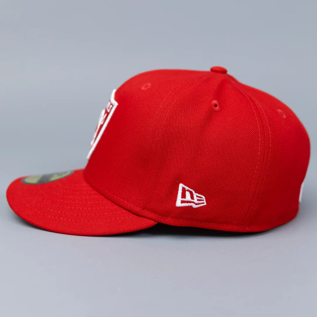 NEW ERA EXCLUSIVE 59FIFTY RED LAS VEGAS RAIDERS W/ SUPER BOWL SIDE PATCH - Image 4
