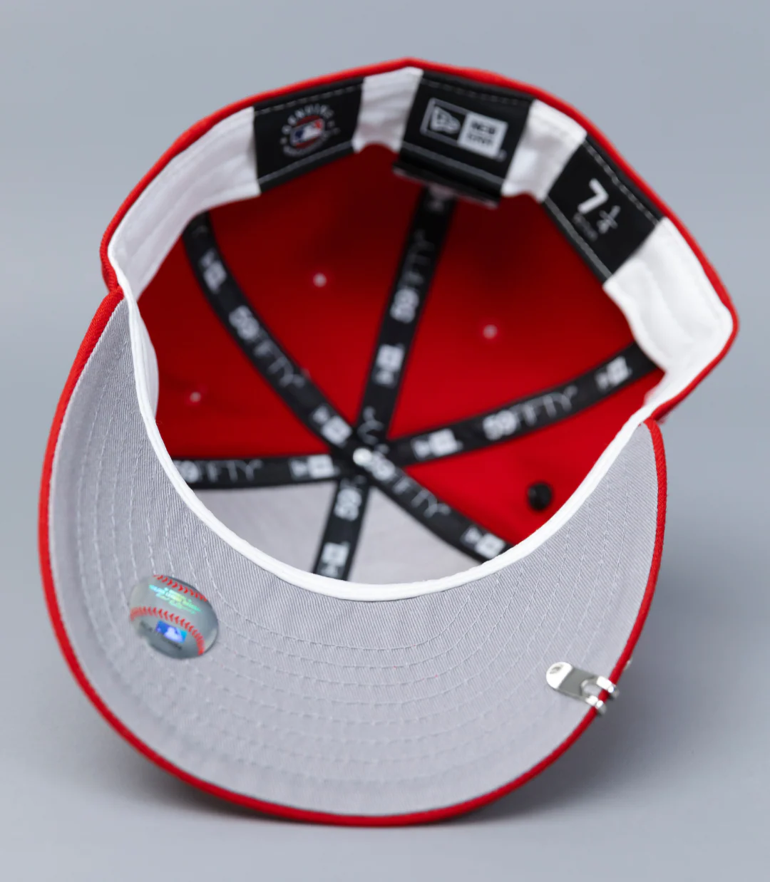 NEW ERA EXCLUSIVE 59FIFTY RED LOS ANGELES DODGERS W/ 2020 WORLD SERIES SIDE PATCH - Image 4