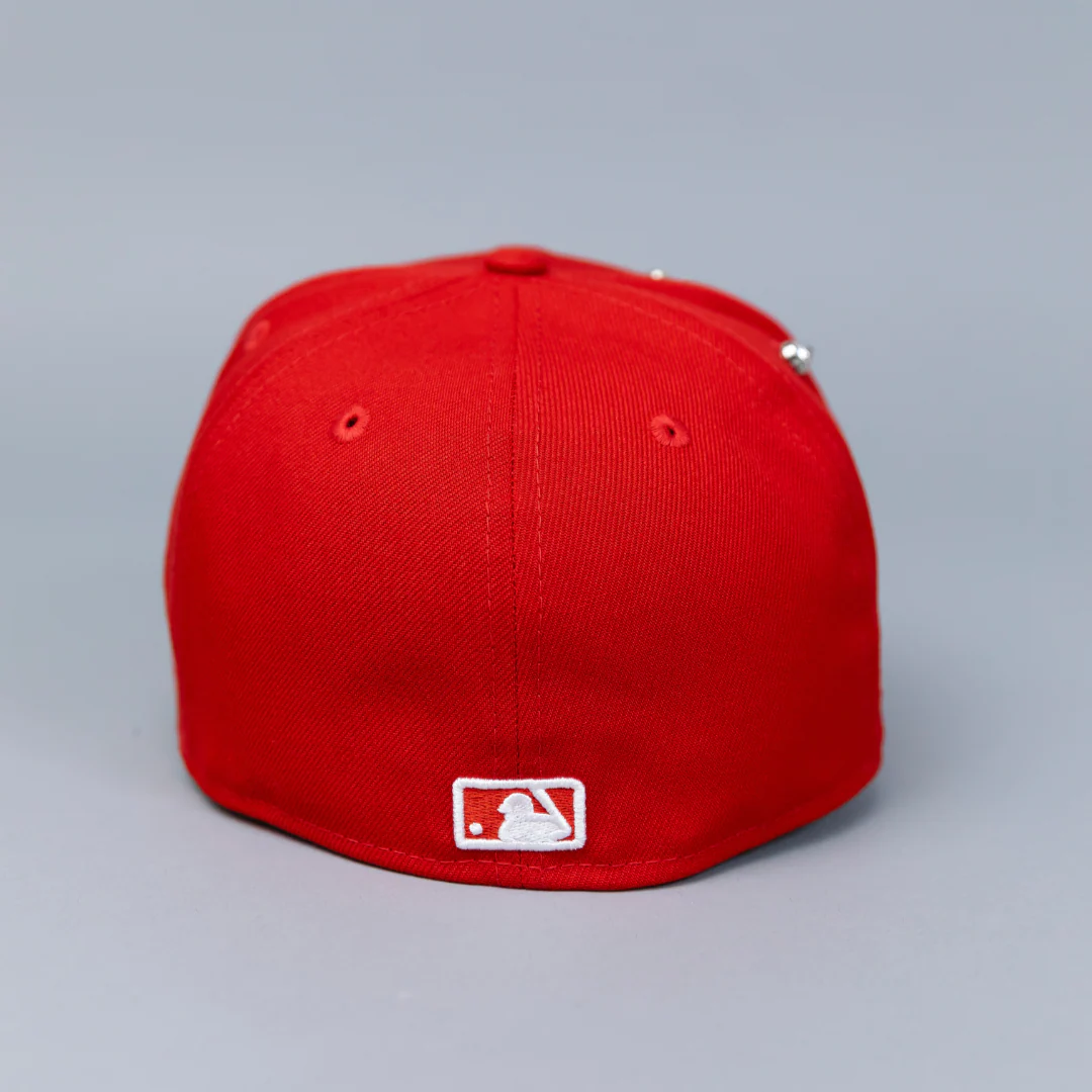 NEW ERA EXCLUSIVE 59FIFTY RED OAKLAND ATHLETICS W/ 1989 WORLD SERIES SIDE PATCH - Image 3